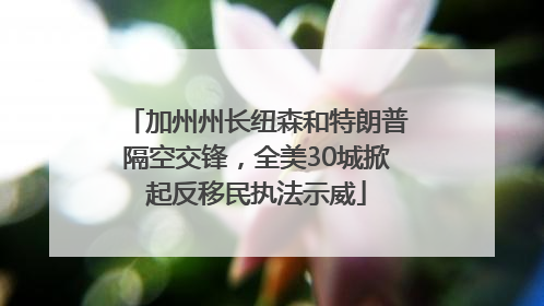 加州州长纽森和特朗普隔空交锋，全美30城掀起反移民执法示威