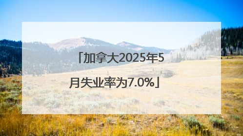 加拿大2025年5月失业率为7.0%