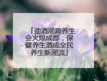 劲酒潮趣养生会火爆成都，保健养生酒成全民养生新潮流