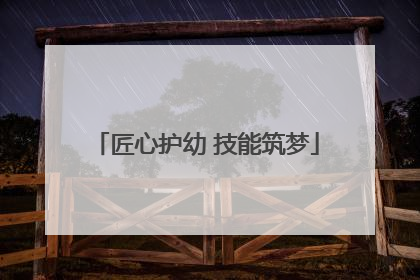 匠心护幼 技能筑梦