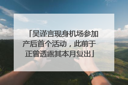 吴谨言现身机场参加产后首个活动，此前于正曾透露其本月复出