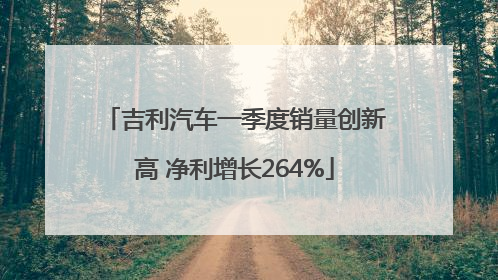 吉利汽车一季度销量创新高 净利增长264%