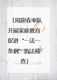 周迎春率队开展家庭教育促进“一法一条例”执法检查