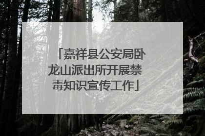 嘉祥县公安局卧龙山派出所开展禁毒知识宣传工作
