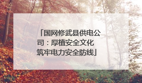 国网修武县供电公司：厚植安全文化 筑牢电力安全防线