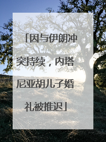 因与伊朗冲突持续，内塔尼亚胡儿子婚礼被推迟