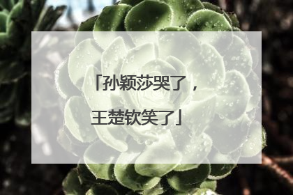 孙颖莎哭了，王楚钦笑了