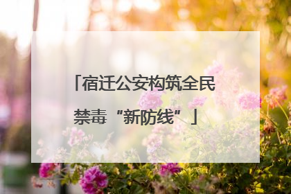 宿迁公安构筑全民禁毒“新防线”