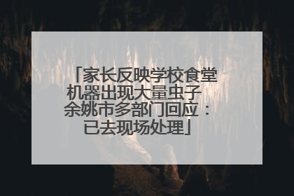 家长反映学校食堂机器出现大量虫子 余姚市多部门回应：已去现场处理