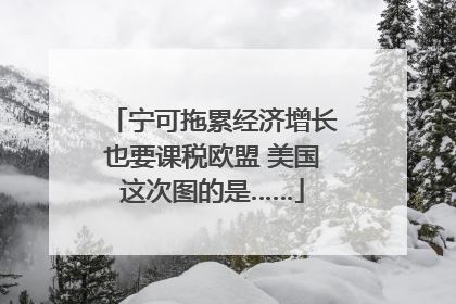 宁可拖累经济增长也要课税欧盟 美国这次图的是……