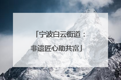 宁波白云街道：非遗匠心助共富