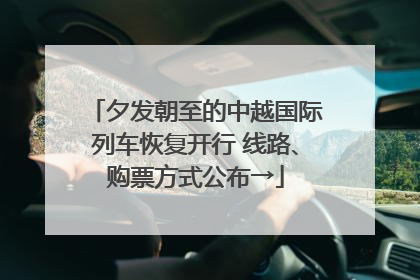 夕发朝至的中越国际列车恢复开行 线路、购票方式公布→