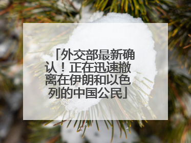 外交部最新确认！正在迅速撤离在伊朗和以色列的中国公民