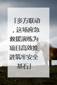 多方联动，这场应急救援演练为项目高效推进筑牢安全基石