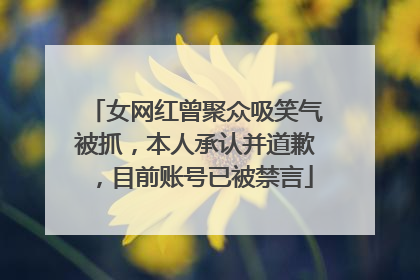 女网红曾聚众吸笑气被抓，本人承认并道歉，目前账号已被禁言