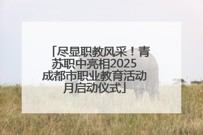 尽显职教风采！青苏职中亮相2025成都市职业教育活动月启动仪式