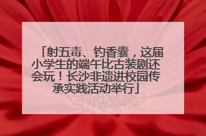 射五毒、钓香囊，这届小学生的端午比古装剧还会玩！长沙非遗进校园传承实践活动举行