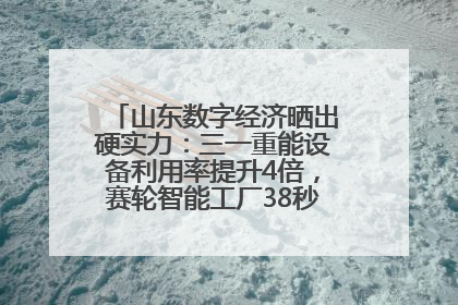 山东数字经济晒出硬实力：三一重能设备利用率提升4倍，赛轮智能工厂38秒生产一条轮胎