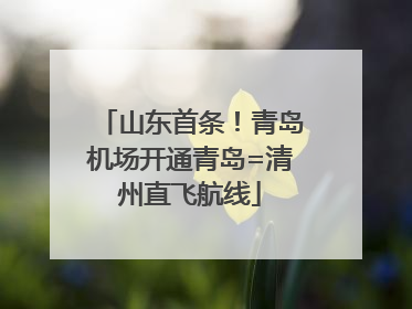 山东首条！青岛机场开通青岛=清州直飞航线