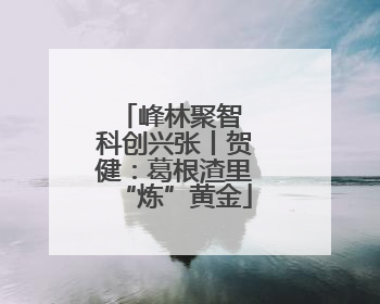 峰林聚智 科创兴张丨贺健：葛根渣里“炼”黄金