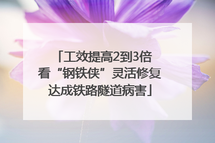 工效提高2到3倍 看“钢铁侠”灵活修复达成铁路隧道病害