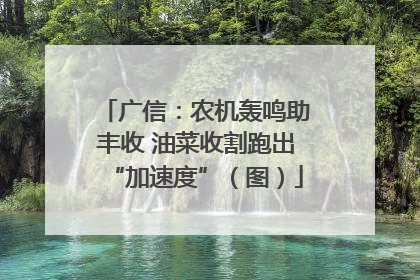 广信：农机轰鸣助丰收 油菜收割跑出“加速度”（图）
