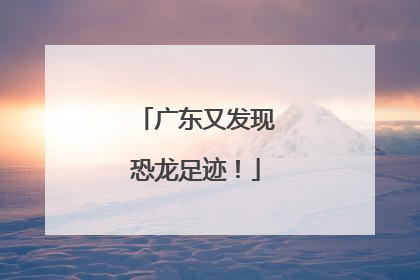 广东又发现恐龙足迹！