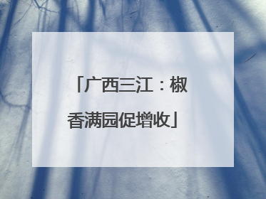 广西三江：椒香满园促增收