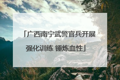 广西南宁武警官兵开展强化训练 锤炼血性