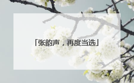 张韵声，再度当选