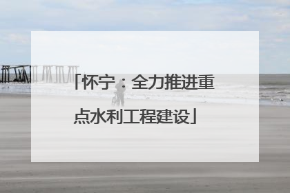 怀宁：全力推进重点水利工程建设