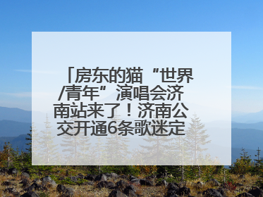 房东的猫“世界/青年”演唱会济南站来了！济南公交开通6条歌迷定制专线