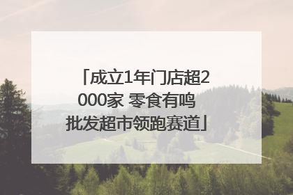成立1年门店超2000家 零食有鸣批发超市领跑赛道