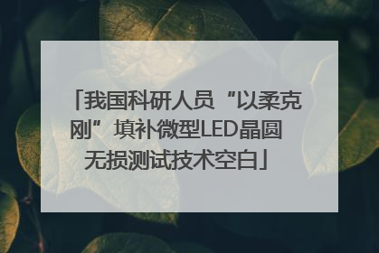 我国科研人员“以柔克刚”填补微型LED晶圆无损测试技术空白
