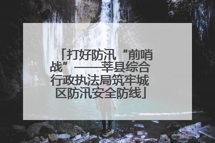 打好防汛“前哨战”——莘县综合行政执法局筑牢城区防汛安全防线