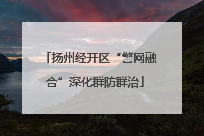 扬州经开区“警网融合”深化群防群治