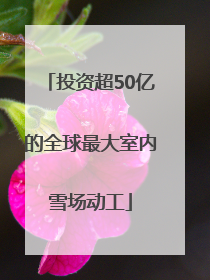投资超50亿的全球最大室内雪场动工