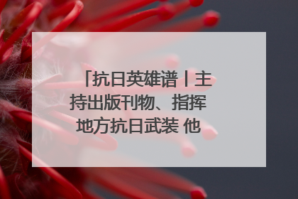 抗日英雄谱丨主持出版刊物、指挥地方抗日武装 他文武双全纾国难