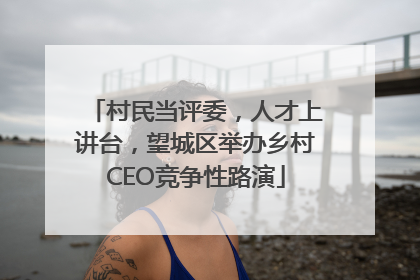 村民当评委，人才上讲台，望城区举办乡村CEO竞争性路演