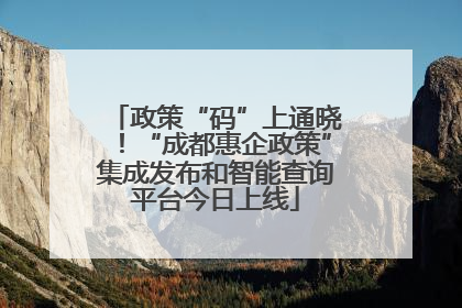 政策“码”上通晓！“成都惠企政策”集成发布和智能查询平台今日上线