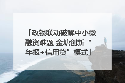 政银联动破解中小微融资难题 金塘创新“年报+信用贷”模式