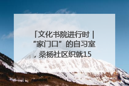 文化书院进行时｜“家门口”的自习室，桑杨社区织就15分钟学习生活圈