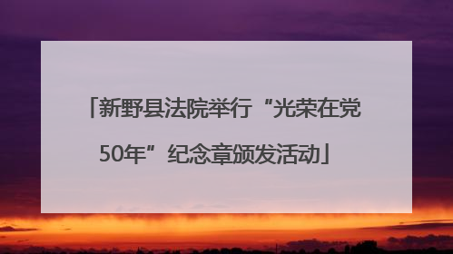 新野县法院举行“光荣在党50年”纪念章颁发活动