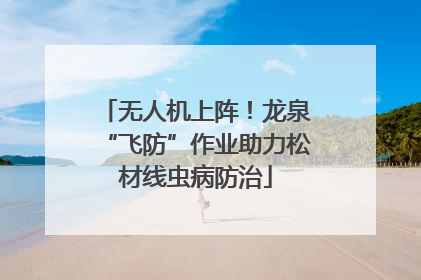 无人机上阵！龙泉“飞防”作业助力松材线虫病防治