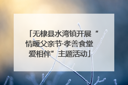 无棣县水湾镇开展“情暖父亲节·孝善食堂爱相伴”主题活动