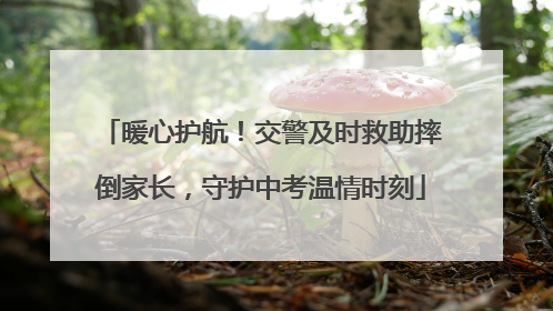 暖心护航！交警及时救助摔倒家长，守护中考温情时刻