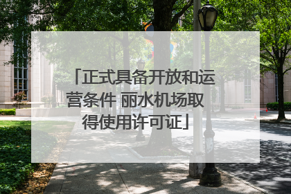 正式具备开放和运营条件 丽水机场取得使用许可证