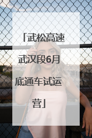 武松高速武汉段6月底通车试运营