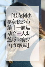 桂花树小学获长沙市第十一届运动会三人制篮球比赛少年组双冠