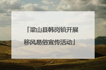 梁山县韩岗镇开展移风易俗宣传活动